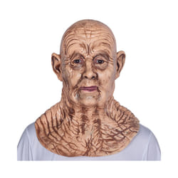 Halloween Men's Novelty Mask Fancy Dress Party Latex Human Head Mask Old - mask