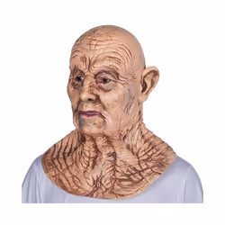 Halloween Men's Novelty Mask Fancy Dress Party Latex Human Head Mask Old - mask