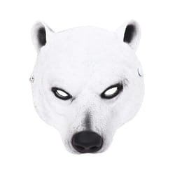Half Face Bear Cosplay Mask, Polar Bear Costume Carnival Masquerade Halloween - HN16038B