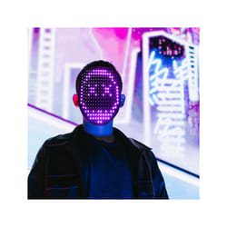 New Halloween LED Mask Gesture Light Mask Face-changing Induction Party - LED MASK