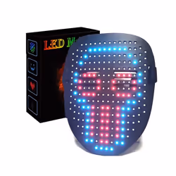 New Halloween LED Mask Gesture Light Mask Face-changing Induction Party - LED MASK