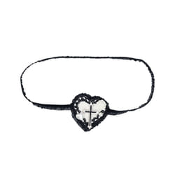 Single Eye Mask- Lolit Eye Patch Heart Eyepatch Lolit Eye Mask- Gothics - White