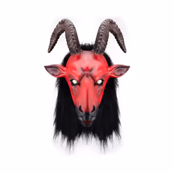 Goat Antelope Mask Latex Animal Head Mask Farmyard Animal Goat Masks Adults - Clickers