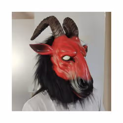 Goat Antelope Mask Latex Animal Head Mask Farmyard Animal Goat Masks Adults - Clickers