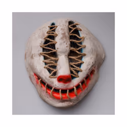 Halloween Joker Mask Cosplay Scary Killer Clown Half Face Latex Helmet - joker mask 2