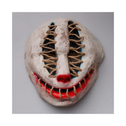 Halloween Joker Mask Cosplay Scary Killer Clown Half Face Latex Helmet - joker mask 2