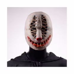 Halloween Joker Mask Cosplay Scary Killer Clown Half Face Latex Helmet - joker mask 2