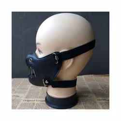 Punk leather mask Hannibal nightclub performance rivet mask personality - pimianju  PU