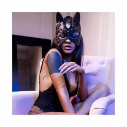 Gothic Punk Cat Cosplay Anime Sex Mask Bdsm Adult Game Halloween Fantasias - mask