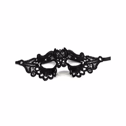 Women Hollow Lace Masquerade Face Mask Sexy Cosplay Prom Party Props Costume - White
