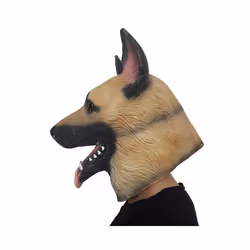 Animal Mask German Shepherd Latex Dog HeadFull Face Adult Mask Fancy Dress - S144