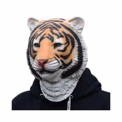 Tiger mask animal latex Halloween horror COS Zodiac Year of the Tiger - laohu RJ