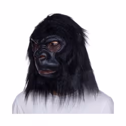 Halloween Gorilla Full Head Mask Latex Black Chimpanzee Lifelike Animal - mask