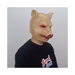 Horror Pig Head Masks Cosplay Animal Bloody Pig Scary Latex Helmet Halloween - pig mask