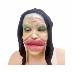 Halloween Funny Ugly Face Mask Large Thick Sexy Lips Cosplay Full Face - Ugly Face Mask