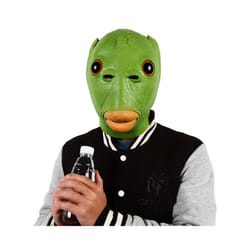 Funny Green Fish Head Mask Halloween Adult Carnival Party Cosplay Costume - Green Fish
