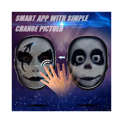 Bluetooth APP Control Smart LED Face Masks Programmable Change Face DIY - USB Charging Ver
