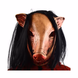Halloween Scary Saw Pig Head Mask Cosplay Party Horrible Animal Masks - pig