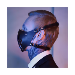 Men Sexy Rabbit Mask Sex Cosplay Leather Waterproof Mask Halloween Party - White