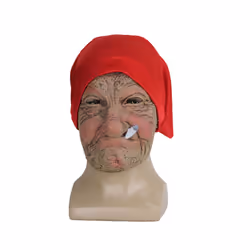 Funny Smoking Granny Old Nana Latex Mask Lady Grandma With Wrinkled Face - Old Nana mask