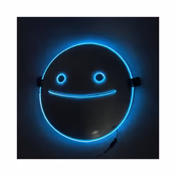 Anime Smile Dreams LED Masks Cosplay White Smile Clown Glowing Mask Adult - White