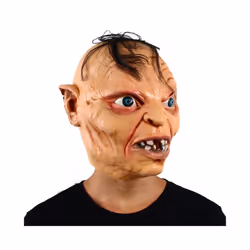 Gollum Latex Mask Adult Cosplay Costume Accessories Halloween Fancy Dress - a