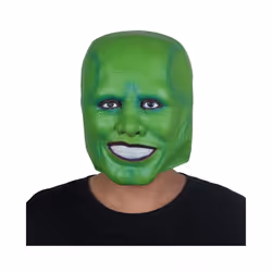 The Mask Funny Green Latex Mask Jim Carrey Movie Cosplay Headgear Halloween - a