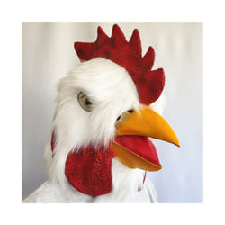 Latex Rooster Animal Head Mask For Halloween Costume Cosplay Party Headgear - a