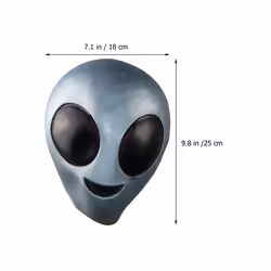 Creepy Alien Cosplay Head Mask Fancy Dress Novelty Costume Party Full - Assorted Color