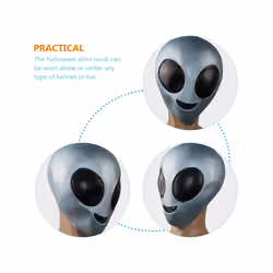 Creepy Alien Cosplay Head Mask Fancy Dress Novelty Costume Party Full - Assorted Color