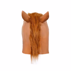 Molezu Brown Horse Mask Creepy Horse Head Mask Rubber Latex Animal Mask - Auburn