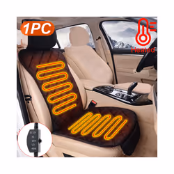 Plush Car Seat Cover Set Universal Pink Seat Cushion Auto Seat Protector - Heated Black 1pc