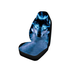 1/2/7PCS Car Seats Cover 3D Animal Wolf Printing Universal Car Seat Protector - Single seat