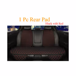 Flax Car Seat Cover Protector Universal Linen Front Rear Back Cushion - 1 rear black red
