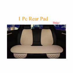 Flax Car Seat Cover Protector Universal Linen Front Rear Back Cushion - 1 rear beige