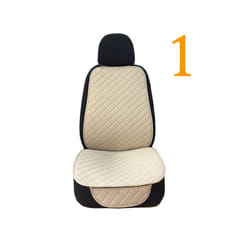 Flax Car Seat Cover Protector Universal Linen Front Rear Back Cushion - 1 front beige