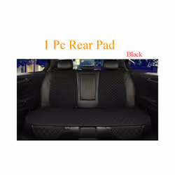 Flax Car Seat Cover Protector Universal Linen Front Rear Back Cushion - 1 rear black