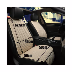 Flax Car Seat Cover Protector Universal Linen Front Rear Back Cushion - 1 front black