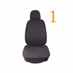 Flax Car Seat Cover Protector Universal Linen Front Rear Back Cushion - 1 front black red