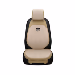 Car Front Rear Auto Seat Protector Car Chair Protector Pad Linen Fabric - Beige 1 seat