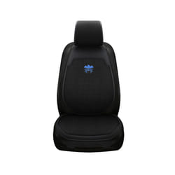 Car Front Rear Auto Seat Protector Car Chair Protector Pad Linen Fabric - Black 1 seat