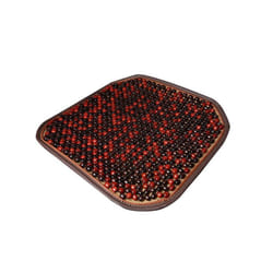 Summer Breathable Ventilated Car Front Wooden Bead Seat Cushion for Auto - Red