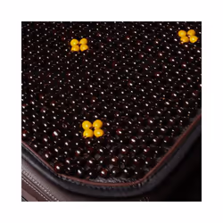 Summer Breathable Ventilated Car Front Wooden Bead Seat Cushion for Auto - Red