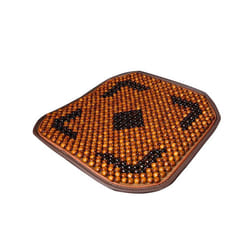 Summer Breathable Ventilated Car Front Wooden Bead Seat Cushion for Auto - Yellow