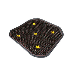 Summer Breathable Ventilated Car Front Wooden Bead Seat Cushion for Auto - Black
