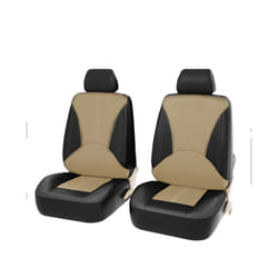 Car Seat Cover PU Leather Universal Car Front Seat Covers Accessories - PQ170-2SeatBeige