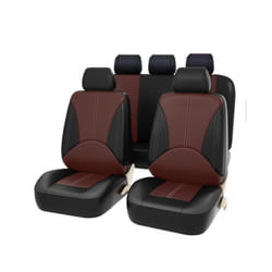 Car Seat Cover PU Leather Universal Car Front Seat Covers Accessories - PQ170-5SeatCoffee