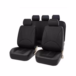 Car Seat Cover PU Leather Universal Car Front Seat Covers Accessories - PQ216-5SeatBlack