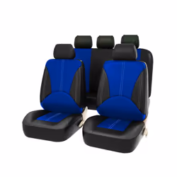 Car Seat Cover PU Leather Universal Car Front Seat Covers Accessories - PQ170-5SeatBlue
