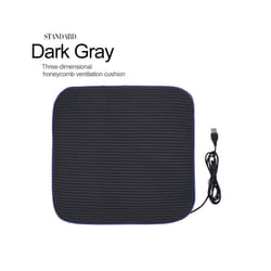 Car Seat Ventilation Cushion 12V USB Summer Fan Blower Single Cooling - Dark gray